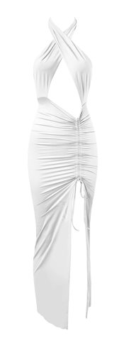 WHITE "MELANIE" DRESS